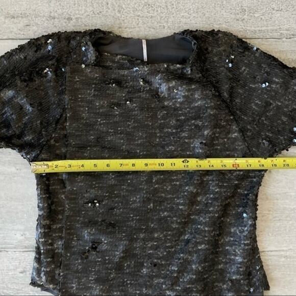 Free People Sequin Jacket Cardigan Small Grey Waterfall Party Sparkle Y2K - Picture 5 of 12